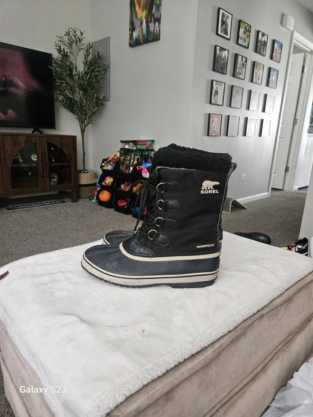 Sorel 1964 Pac Nylon Waterproof Snow Boots Men's Size 11.5 Black